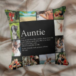 Lieblings Tante Tante Definition Fun Foto Collage Kissen<br><div class="desc">Personalisieren Sie Ihre Lieblings-Tante oder -Tante,  um ein einzigartiges Geschenk zu kreieren. Es ist eine perfekte Art,  ihr zu zeigen,  wie phantastisch sie jeden Tag ist. Sie können den Hintergrund sogar an ihre Lieblingsfarbe anpassen. Entwickelt von Thisisnotme©</div>