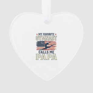 Lieblings-Turnerin nennt mich Papa Patriotisches V Ornament