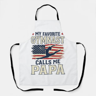 Lieblings-Turnerin nennt mich Papa Patriotisches V Schürze