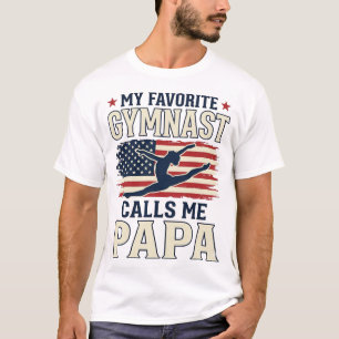 Lieblings-Turnerin nennt mich Papa Patriotisches V T-Shirt