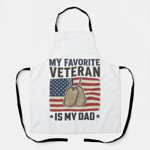 Lieblings-Veteran-Vater-Patriotische-Hundeanhänger Schürze