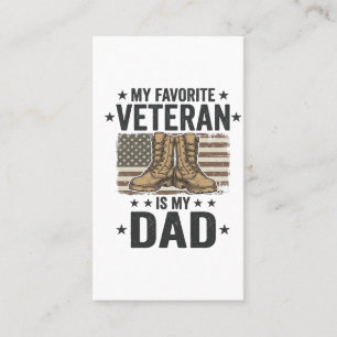 Lieblings-Veteran-Vater-Patriotische-Kampf-Stiefel Visitenkarte
