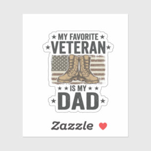 Lieblings-Veteran-Vater-Patriotisches-Kampf-Stiefe Aufkleber