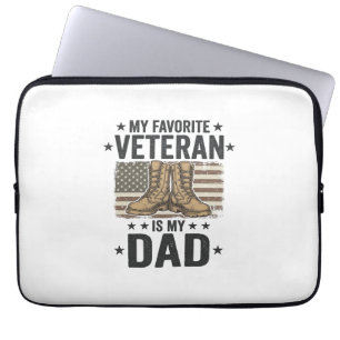 Lieblings-Veteran-Vater-Patriotisches-Kampfstiefel Laptopschutzhülle