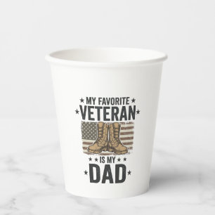 Lieblings-Veteran-Vater-Patriotisches-Kampfstiefel Pappbecher