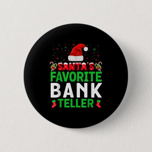 Lieblingsbankangestellter von Santa Weihnachts-Mat Button