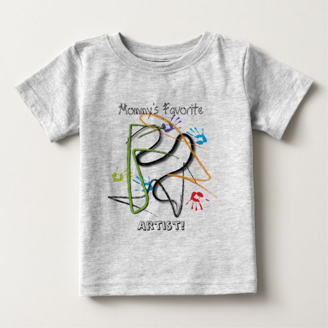 Lieblingsder künstler-T-Shirt der Mama Baby T-shirt (Vorderseite)