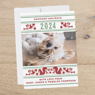 Lieblingsdinge des Hundes Weihnachtskarte Feiertagskarte