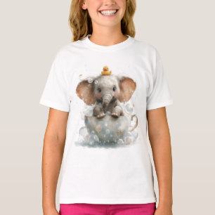 Lieblingselefantenbaby in Teetasse mit Gummiente T-Shirt