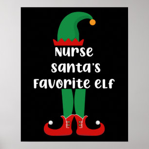 Lieblingselfe des Krankenpflegers Santa Lustiger K Poster
