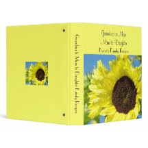 Lieblingsfamilien-Rezeptmappe Mama-Sonnenblumen