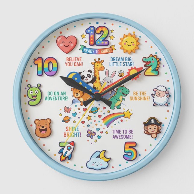 LIEBLINGSGERICHT DER KINDER GROßE WANDUHR (Vorderseite)