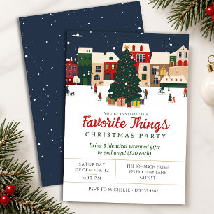 Lieblingsgeschenke Weihnachtsgeschenk-Tauschparty Einladung
