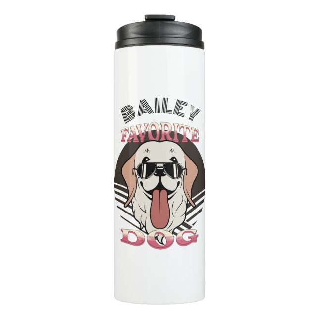 Lieblingshund, lustige niedliche Hundemutter/Papa  Thermosbecher (Vorderseite)