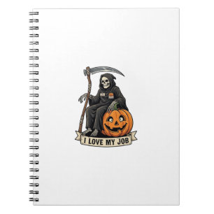 Lieblingsjob Sensenmann Halloween Kürbis Sense_1 Notizblock