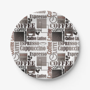 Lieblingskaffee Wurfkissen Papierplatte Pappteller
