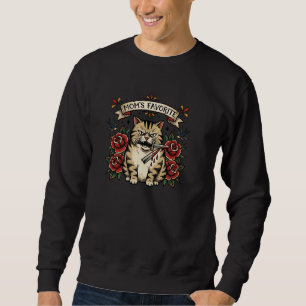 Lieblingskatze der Mutter Dolch Rose Traditionelle Sweatshirt