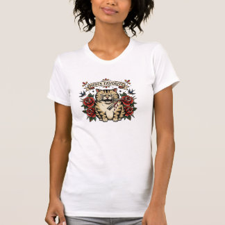 Lieblingskatze der Mutter Dolch Rose Traditionelle T-Shirt