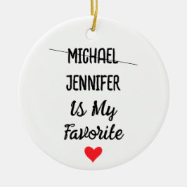 Lieblingskind mit Personalisierten 2 Namen Keramik Ornament