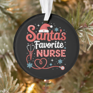 Lieblingskrankenschwester von Santa Weihnachten Ornament