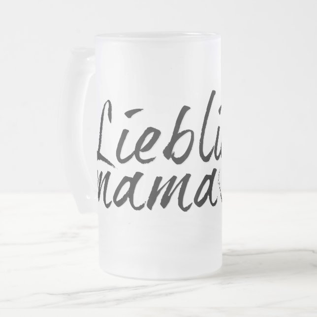 Lieblingsmama Mattglas Bierglas (Vorderseite Links)
