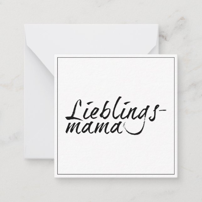 Lieblingsmama Mitteilungskarte (Vorderseite)