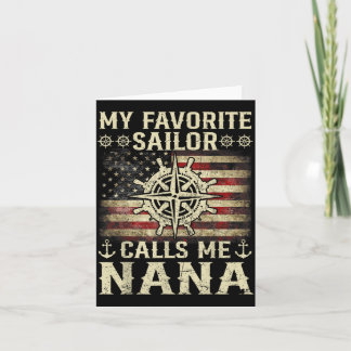 Lieblingsmatrose ruft Nana Flagge USA Familie Karte