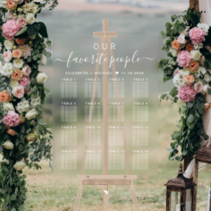 Lieblingsmenschen 16 Tische Hochzeit Sitzordnung K Acrylschild