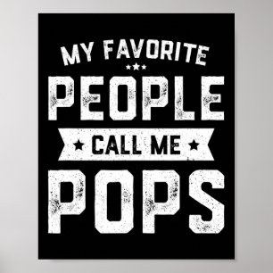 Lieblingsmenschen nennen mich Pops Lustiger Vatert Poster