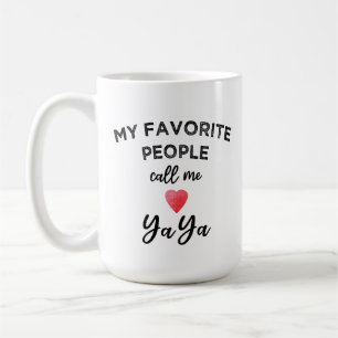 Lieblingsmenschen nennen mich YAYA Griechischer Gr Kaffeetasse