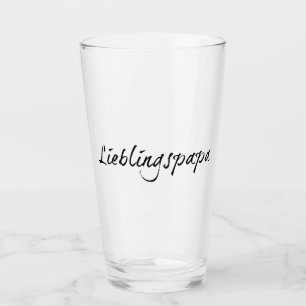 Lieblingspapa - schwarzer Schriftzug 00001 Glas