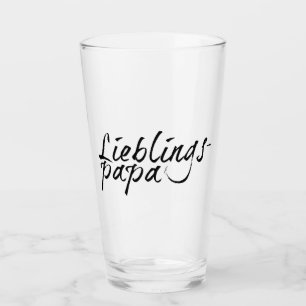 Lieblingspapa - schwarzer Schriftzug 00001 Glas