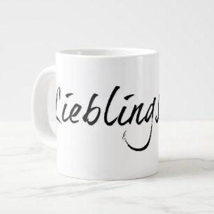 Lieblingspapa - schwarzer Schriftzug 00001 Jumbo-Tasse