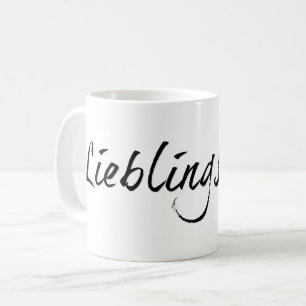 Lieblingspapa - schwarzer Schriftzug 00001 Kaffeetasse