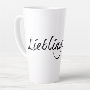 Lieblingspapa - schwarzer Schriftzug 00001 Milchtasse