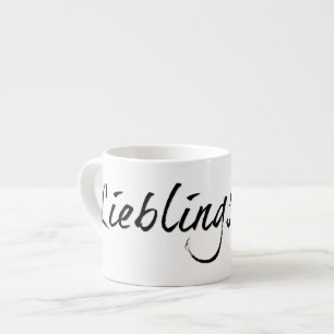 Lieblingspapa - schwarzer Schriftzug 0001 Espressotasse