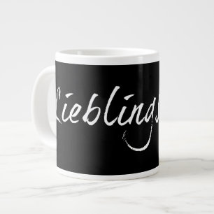Lieblingspapa - weißer Schriftzug 00001 Jumbo-Tasse