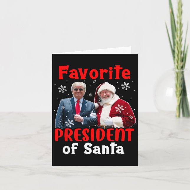 Lieblingspräsident von Weihnachten stolz Trump Karte (Vorderseite)