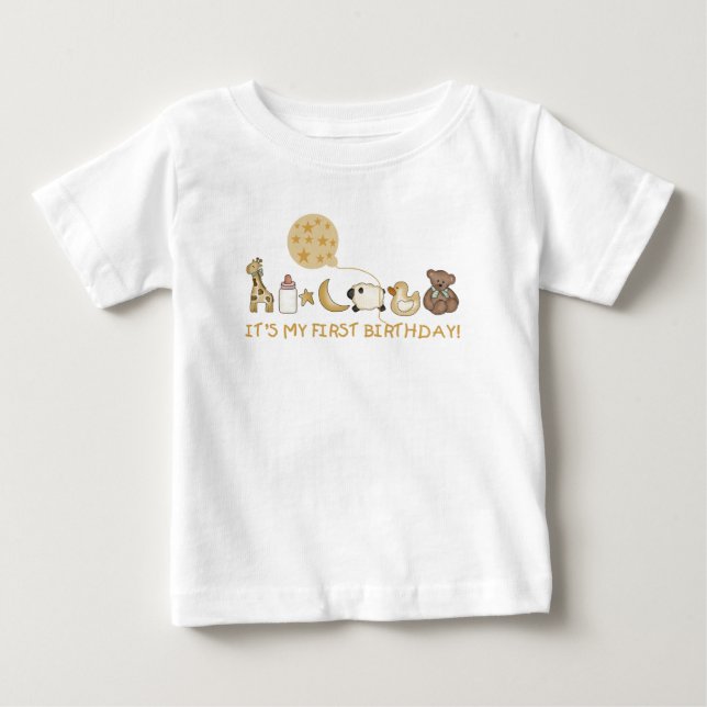 Lieblingssache-erster Geburtstag Baby T-shirt (Vorderseite)