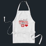 Lieblingsschweizer - I Liebe Schweiz Schürze<br><div class="desc">Es gibt so viel über die Schweiz zu Liebe. Die Alpen,  die Kühe,  die Schokolade,  der Käse,  der Klang des Jodelns über die Hügel. Feiern Sie die Schweiz am Schweizer Nationaltag (August 1) oder an jedem Tag. Ideal für Fondue Partys,  Apres Skitore.</div>