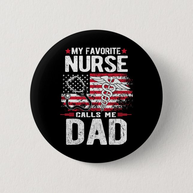Lieblingsschwester nennt mich Vater Vathers Day Button (Vorderseite)