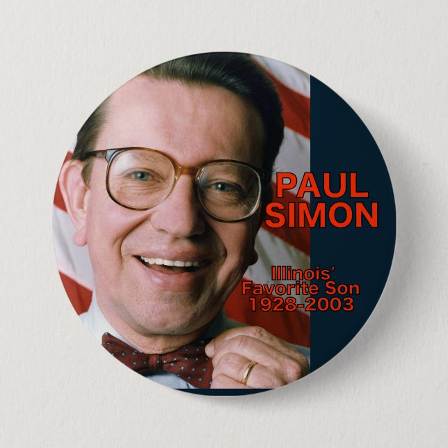 Lieblingssohn-Knopf Paul Simons Illinois Button (Vorderseite)