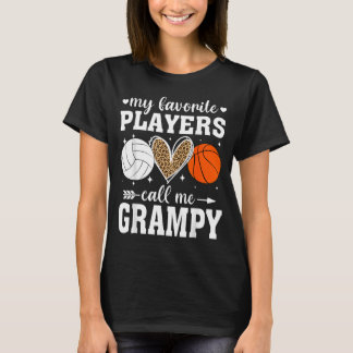 Lieblingsspieler nennen Grampy Volleyball Basball T-Shirt