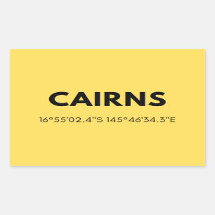 Lieblingsstadt Cairns Australien Skyline Koordinat Rechteckiger Aufkleber