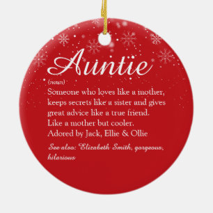 Lieblingstante Tante Definition Foto Weihnachten Keramik Ornament
