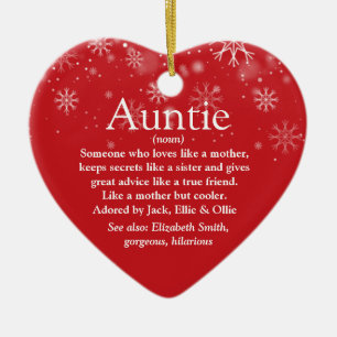 Lieblingstante Tante Definition Weihnachtsurlaub Keramik Ornament