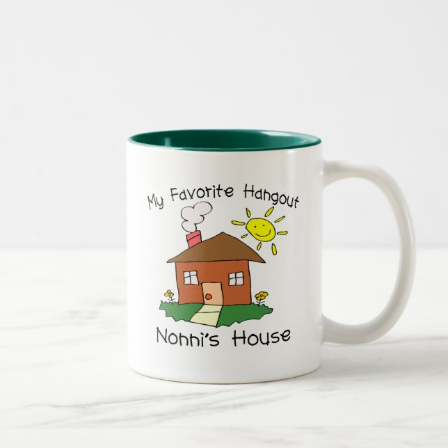 Lieblingstreffpunkt Nonnis Haus Zweifarbige Tasse (Rechts)