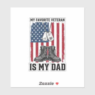 Lieblingsveteran Ist Mein Vater Patriotisches Shir Aufkleber