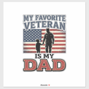Lieblingsveteran Ist Mein Vater Patriotisches Shir Aufkleber