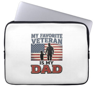 Lieblingsveteran Ist Mein Vater Patriotisches Shir Laptopschutzhülle